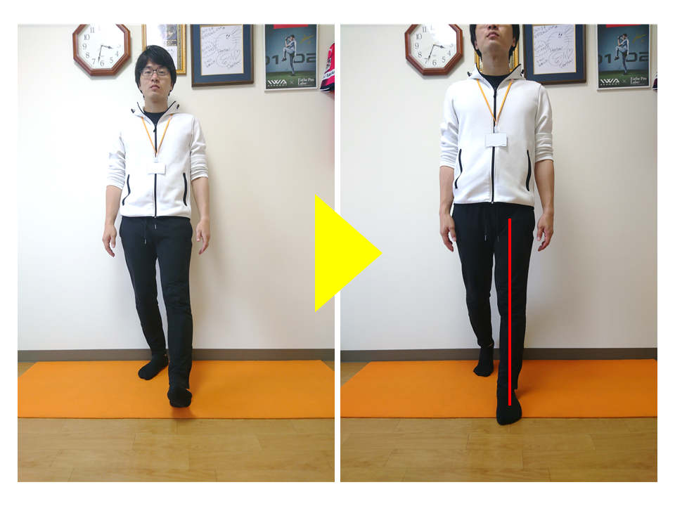 脚のストレートラインエクササイズ